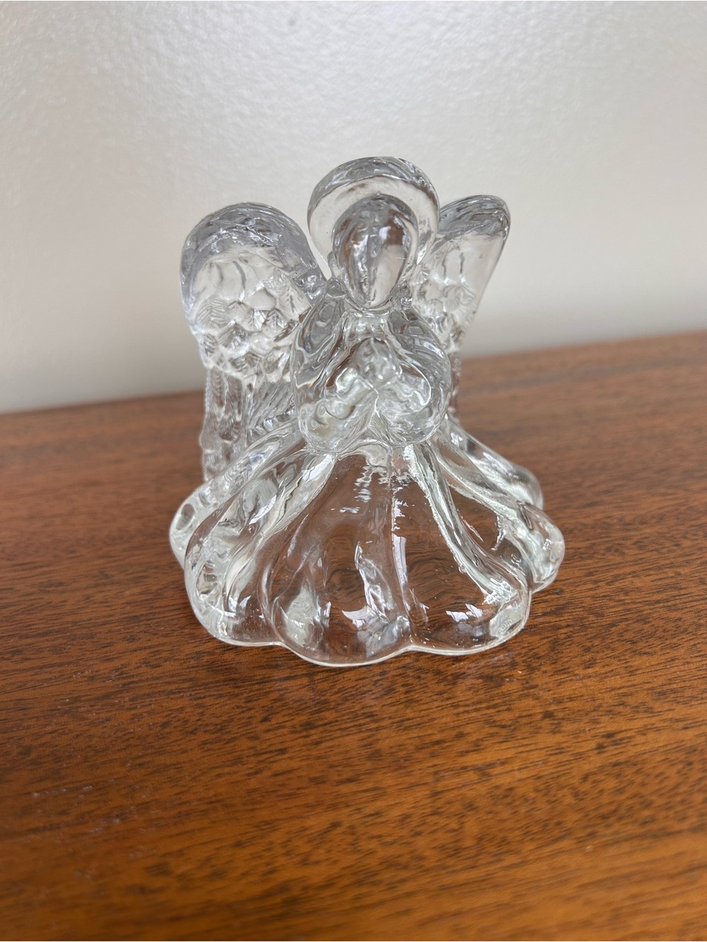 Vintage Praying Angel Dress Halo Candle Votive Holder Taiwan by Crystal Clear